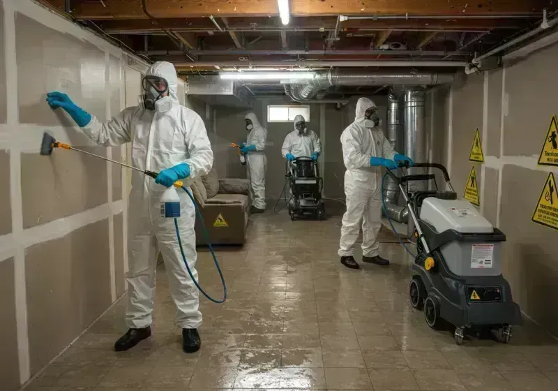 Basement Moisture Removal and Structural Drying process in Shaw Heights, CO